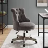 Kirkland's Home Charcoal Miller Tufted Office Chair- Office Furniture