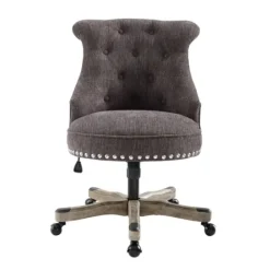 Kirkland's Home Charcoal Miller Tufted Office Chair- Office Furniture