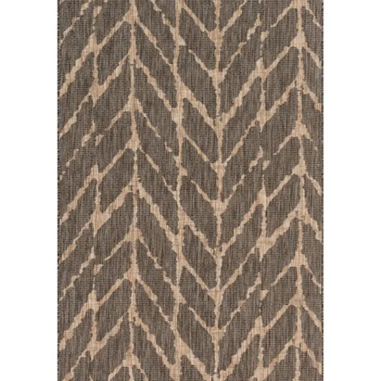 Kirkland's Home Charcoal Mocha Chevron Outdoor Area Rug, 7X10- Outdoor Rugs