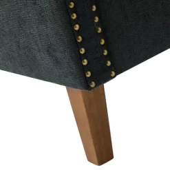 Kirkland's Home Charcoal Nailhead Trim Armchair- Accent Chairs