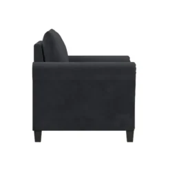 Kirkland's Home Charcoal Rolled Arms Upholstered Accent Chair- Accent Chairs