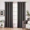 Kirkland's Home Charcoal Sateen Curtain Panel Set, 96 In.- Curtains & Drapes