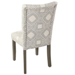 Kirkland's Home Charcoal Square Highback Dining Chairs, Set Of 2- Dining Chairs