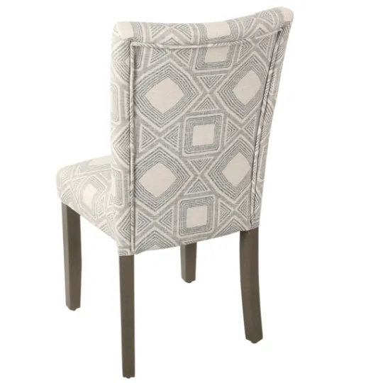 Kirkland's Home Charcoal Square Highback Dining Chairs, Set Of 2- Dining Chairs
