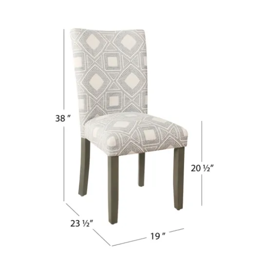 Kirkland's Home Charcoal Square Highback Dining Chairs, Set Of 2- Dining Chairs