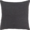 Kirkland's Home Charcoal Subtle Striped Oversized Pillow- Pillows