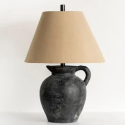 Kirkland's Home Charcoal Vase Table Lamp- Table Lamps