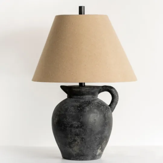 Kirkland's Home Charcoal Vase Table Lamp- Table Lamps