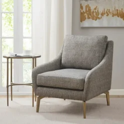 Kirkland's Home Charlene Oatmeal Accent Chair- Accent Chairs