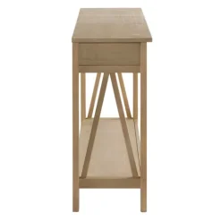 Kirkland's Home Charleston Rustic Gray Console Table With Shelf- Console Tables