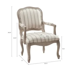 Kirkland's Home Chaucer Stripe Accent Chair- Accent Chairs