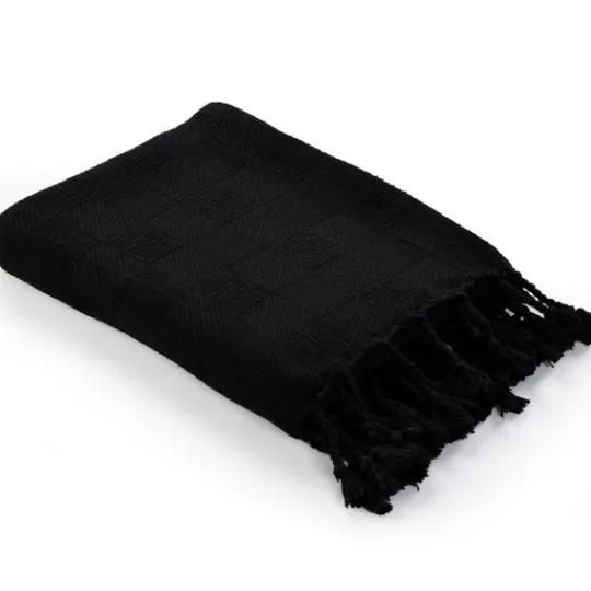Kirkland's Home Checkered Weave Fringe Throw- Blankets & Throws