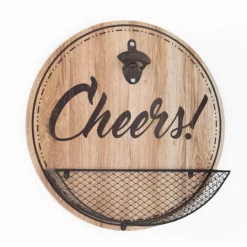 Kirkland's Home Cheers Bottle Opener Cap Catcher Wall Decoration- Wall Quotes & Signs