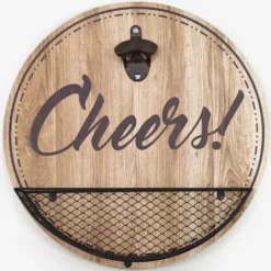 Kirkland's Home Cheers Bottle Opener Cap Catcher Wall Decoration- Wall Quotes & Signs