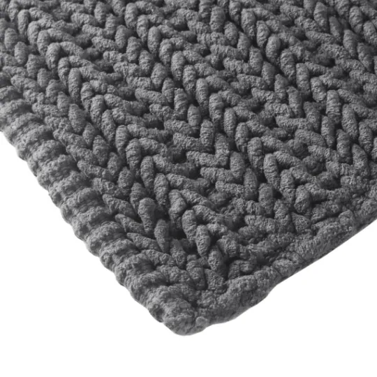 Kirkland's Home Chenille Chain Stitched Bath Mat, 30 In.- Bathroom Rugs