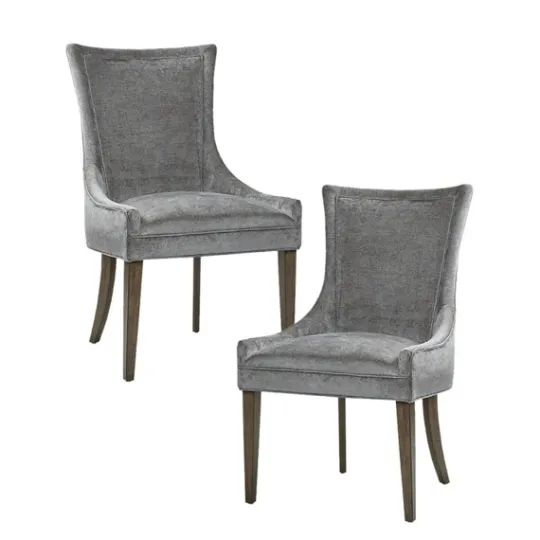 Kirkland's Home Chenille Curved Back Dining Chairs, Set Of 2- Dining Chairs