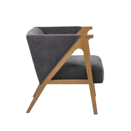 Kirkland's Home Chenille Geometric Frame Accent Chair- Accent Chairs