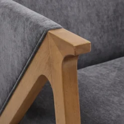 Kirkland's Home Chenille Geometric Frame Accent Chair- Accent Chairs