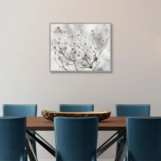 Kirkland's Home Cherry Blossom Birds Framed Canvas Art Print- Canvas Art
