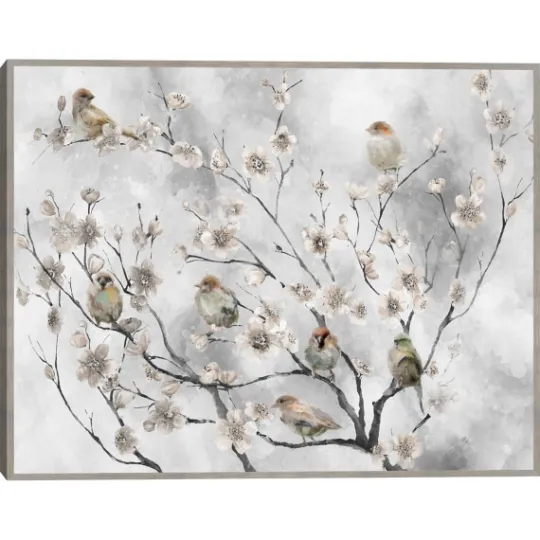 Kirkland's Home Cherry Blossom Birds Framed Canvas Art Print- Canvas Art