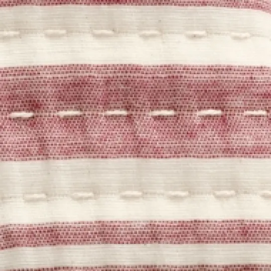 Kirkland's Home Cherry Red Pick Stitch Stripe Queen Quilt- Quilts