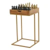 Kirkland's Home Chess Top Wood C-Frame Accent Table- Accent & End Tables