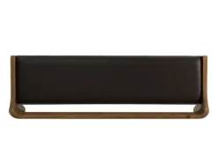 Kirkland's Home Chestnut Acacia Wood Cushioned Bench- Benches & Ottomans