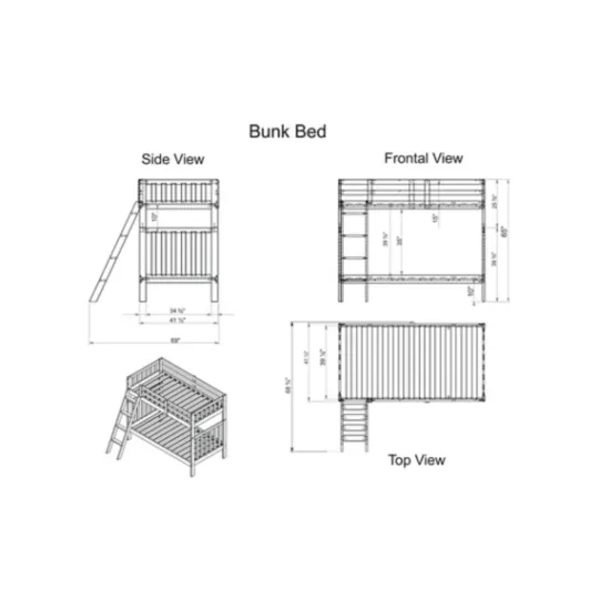 Kirkland's Home Chestnut Pine Wood Detachable Twin Bunk Bed- Beds & Headboards