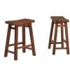 Kirkland's Home Chestnut Sonoma Saddle Counter Stools, Set Of 2- Bar Stools & Counter Height Stools