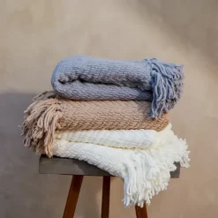 Kirkland's Home Chevron Chenille Knit Throw- Blankets & Throws