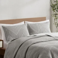 Kirkland's Home Chevron Full/Queen 3-Pc. Coverlet Set- Bedspreads & Coverlets
