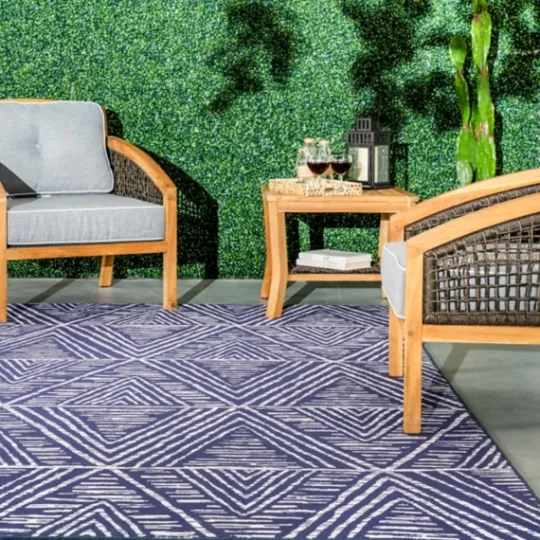Kirkland's Home Chevron Indoor/Outdoor Area Rug, 6X9- Outdoor Rugs