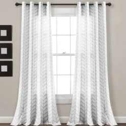 Kirkland's Home Chevron 2-Pc. Curtain Panel Set, 84 In.- Curtains & Drapes