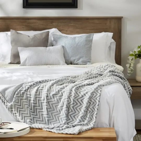 Kirkland's Home Chevron Plush Throw- Blankets & Throws