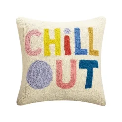 Kirkland's Home Chill Out Latch Hooked Wool Pillow- Pillows