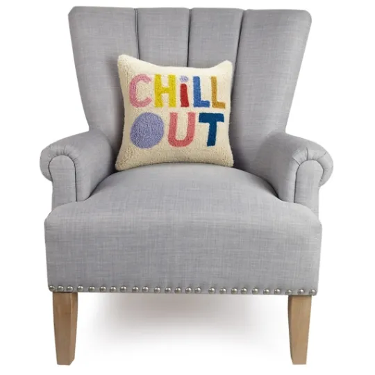 Kirkland's Home Chill Out Latch Hooked Wool Pillow- Pillows