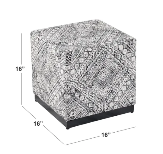 Kirkland's Home Chinle Velvet Cube Ottoman- Benches & Ottomans