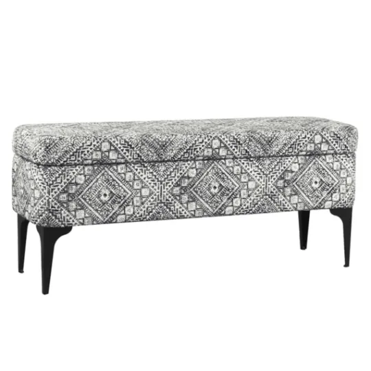 Kirkland's Home Chinle Velvet Storage Bench- Benches & Ottomans