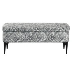 Kirkland's Home Chinle Velvet Storage Bench- Benches & Ottomans
