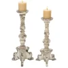 Kirkland's Home Chipped Wood Pillar Candle Holders, Set Of 2- Candle Holders