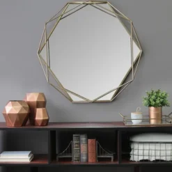 Kirkland's Home Chloe Gold Metal Wall Mirror- Decorative Mirrors
