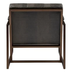 Kirkland's Home Chocolate Walden Faux Leather Accent Chair- Accent Chairs