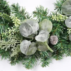 Kirkland's Home Christmas Eucalyptus Pine Mix Pre-Lit Wreath- Wreaths