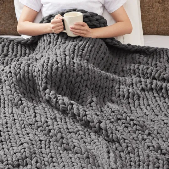 Kirkland's Home Chunky Double Knit Cozy Throw- Blankets & Throws