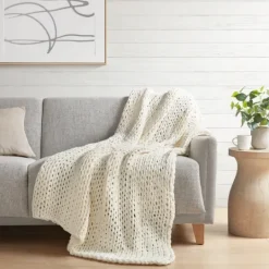 Kirkland's Home Chunky Double Knit Cozy Throw- Blankets & Throws