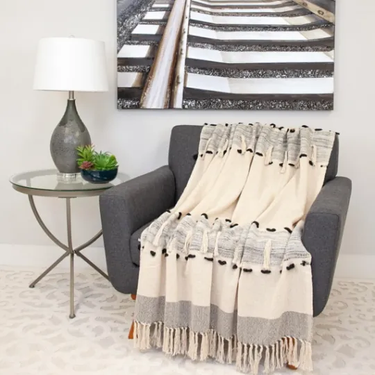 Kirkland's Home Chunky Stitch Cotton Throw- Blankets & Throws