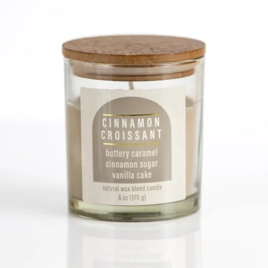Kirkland's Home Cinnamon Sugar Croissant Jar Candle- Candles