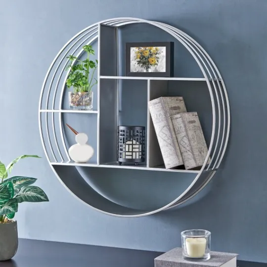 Kirkland's Home Circular Open Sides Floating Shelf- Shelves