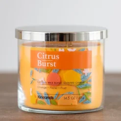 Kirkland's Home Citrus Burst Three Wick Jar Candle- Candles