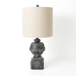 Kirkland's Home Claire Charcoal Table Lamp- Table Lamps